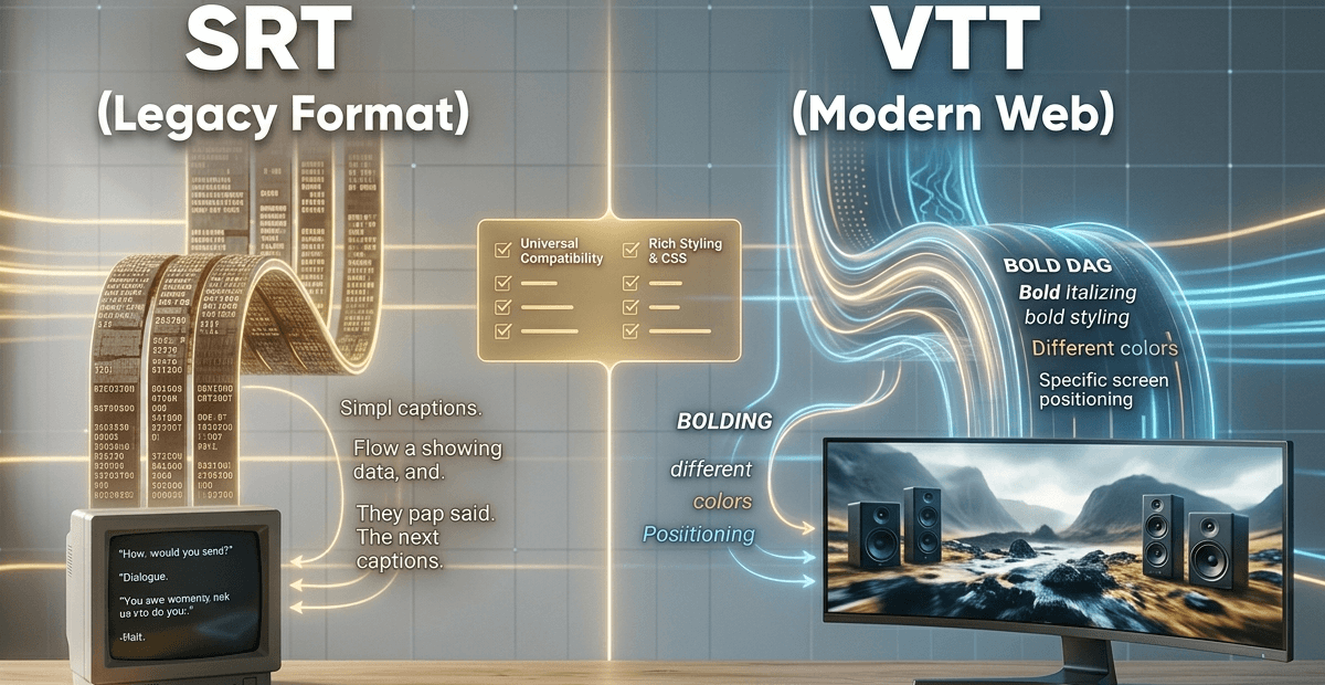 VTT vs. SRT: Which Subtitle Format Should You Use for Video?